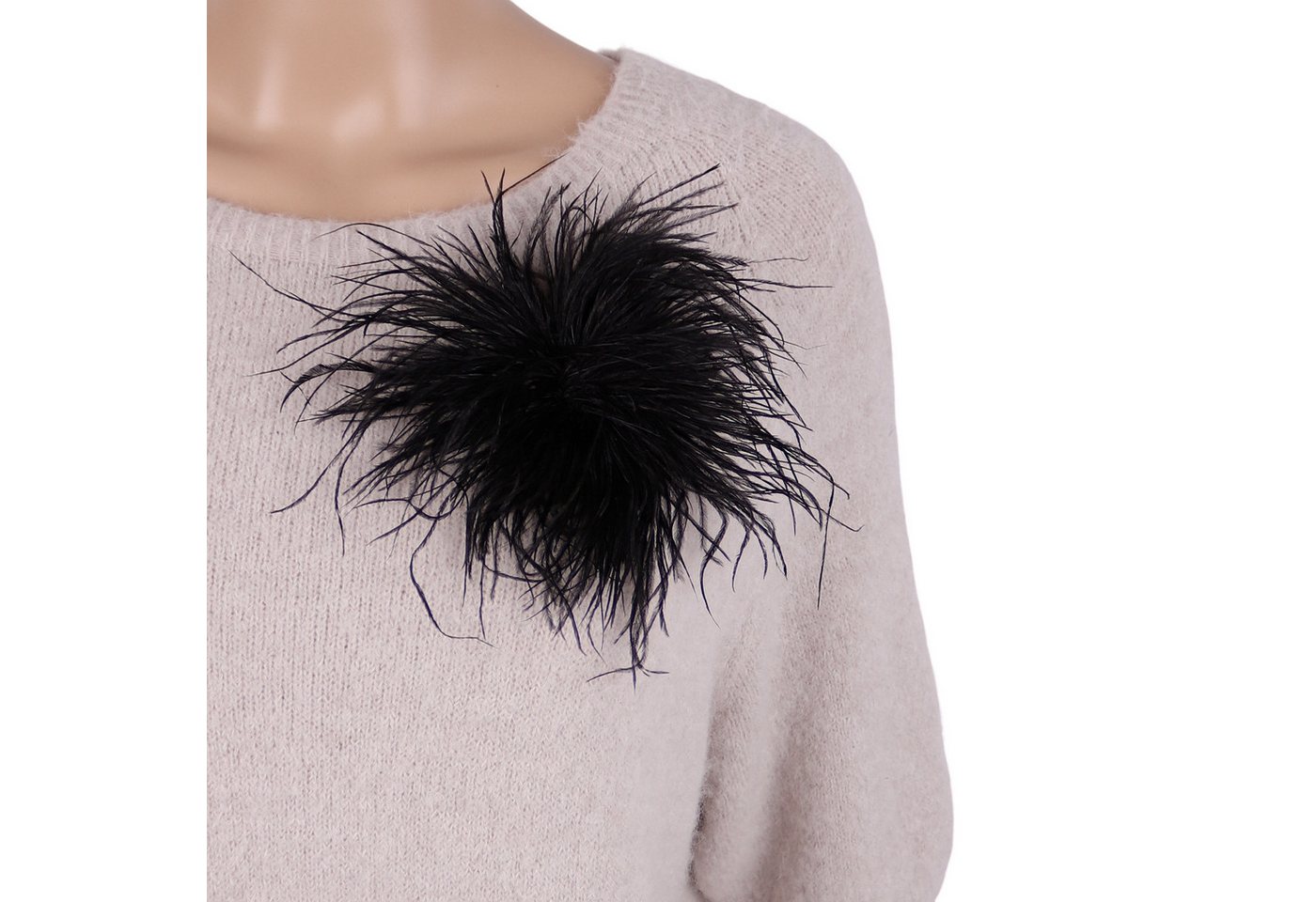 MIRROSI Brosche Edler Federbrosche, Feder-Anstecker im Boho-Vintage Stil, Ausgestattet mit Clip und Anstecknadel für sicheren Halt von MIRROSI