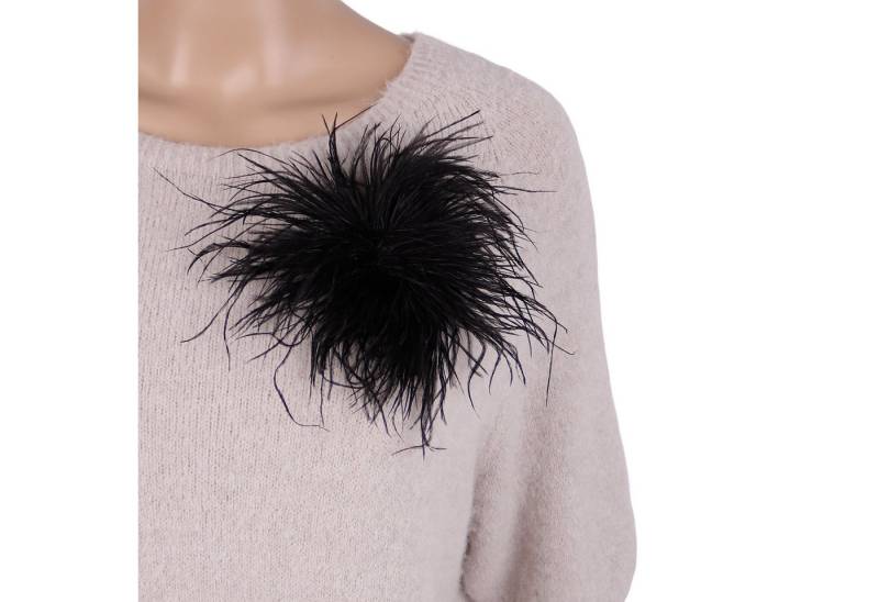 MIRROSI Brosche Edler Federbrosche, Feder-Anstecker im Boho-Vintage Stil, Ausgestattet mit Clip und Anstecknadel für sicheren Halt von MIRROSI