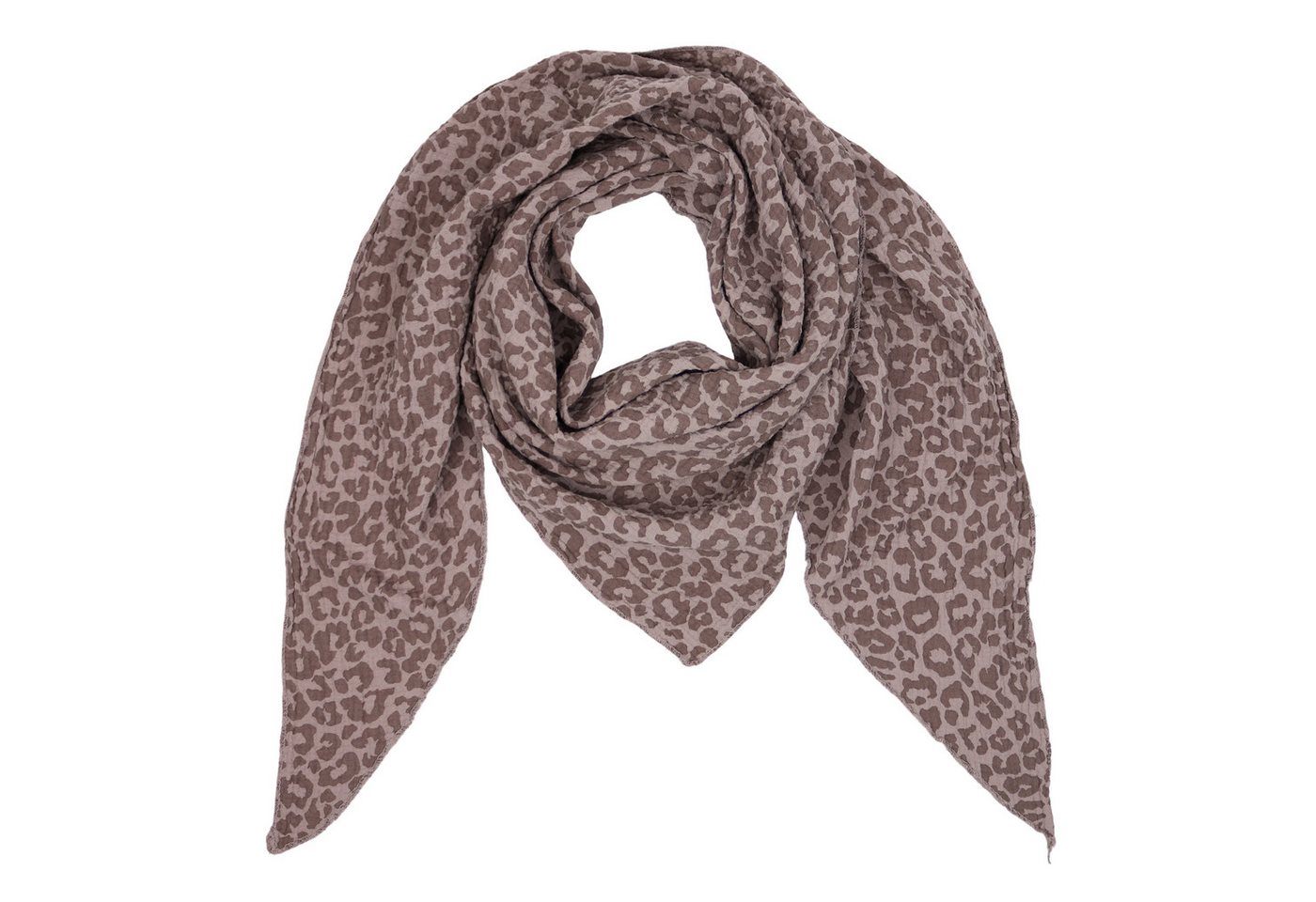 MIRROSI Dreieckstuch Aus Musellin Dreiecksschal ca.195x80 cm, Made in Italy, (leicht, ideal für das ganze Jahr, 100% Baumwolle), in tollen Farben (Leo Muster) von MIRROSI