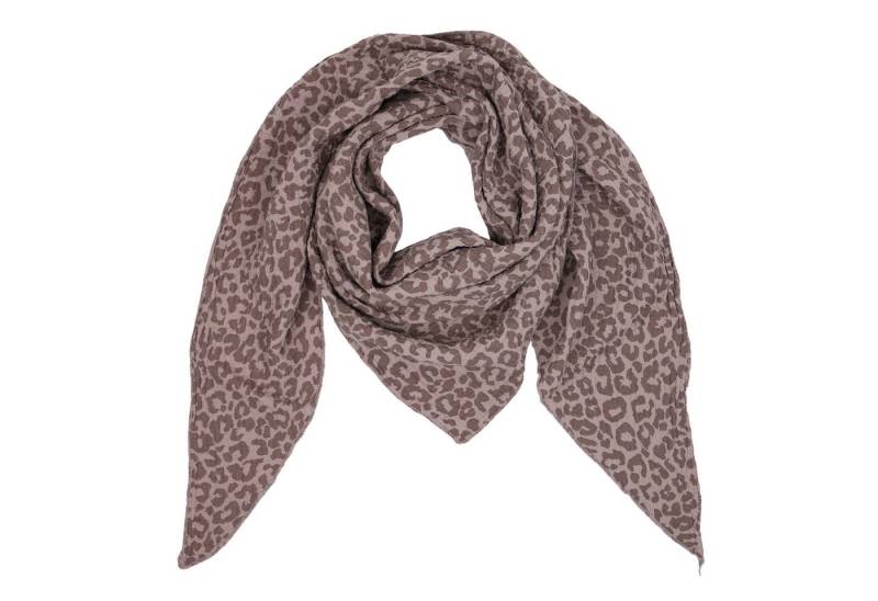 MIRROSI Dreieckstuch Aus Musellin Dreiecksschal ca.195x80 cm, Made in Italy, (leicht, ideal für das ganze Jahr, 100% Baumwolle), in tollen Farben (Leo Muster) von MIRROSI