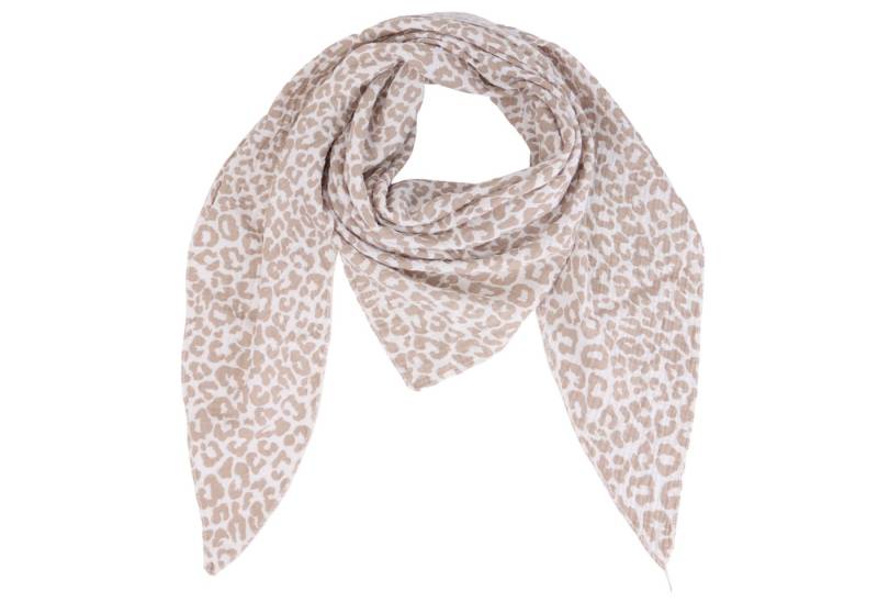 MIRROSI Dreieckstuch Aus Musellin Dreiecksschal ca.195x80 cm, Made in Italy, (leicht, ideal für das ganze Jahr, 100% Baumwolle), in tollen Farben (Leo Muster) von MIRROSI