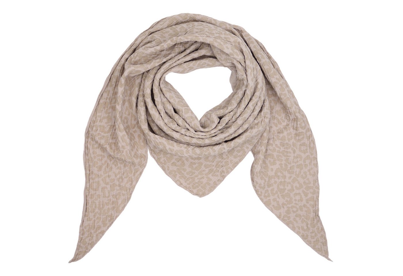 MIRROSI Dreieckstuch Aus Musellin Dreiecksschal ca.195x80 cm, Made in Italy, (leicht, ideal für das ganze Jahr, 100% Baumwolle), in tollen Farben (Leo Muster) von MIRROSI