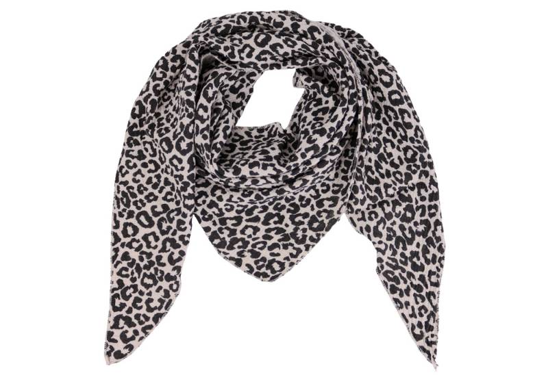 MIRROSI Dreieckstuch Aus Musellin Dreiecksschal ca.195x80 cm, Made in Italy, (leicht, ideal für das ganze Jahr, 100% Baumwolle), in tollen Farben (Leo Muster) von MIRROSI