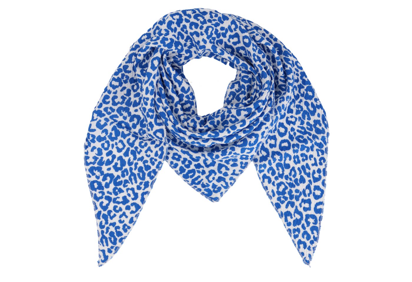 MIRROSI Dreieckstuch Aus Musellin Dreiecksschal ca.195x80 cm, Made in Italy, (leicht, ideal für das ganze Jahr, 100% Baumwolle), in tollen Farben (Leo Muster) von MIRROSI