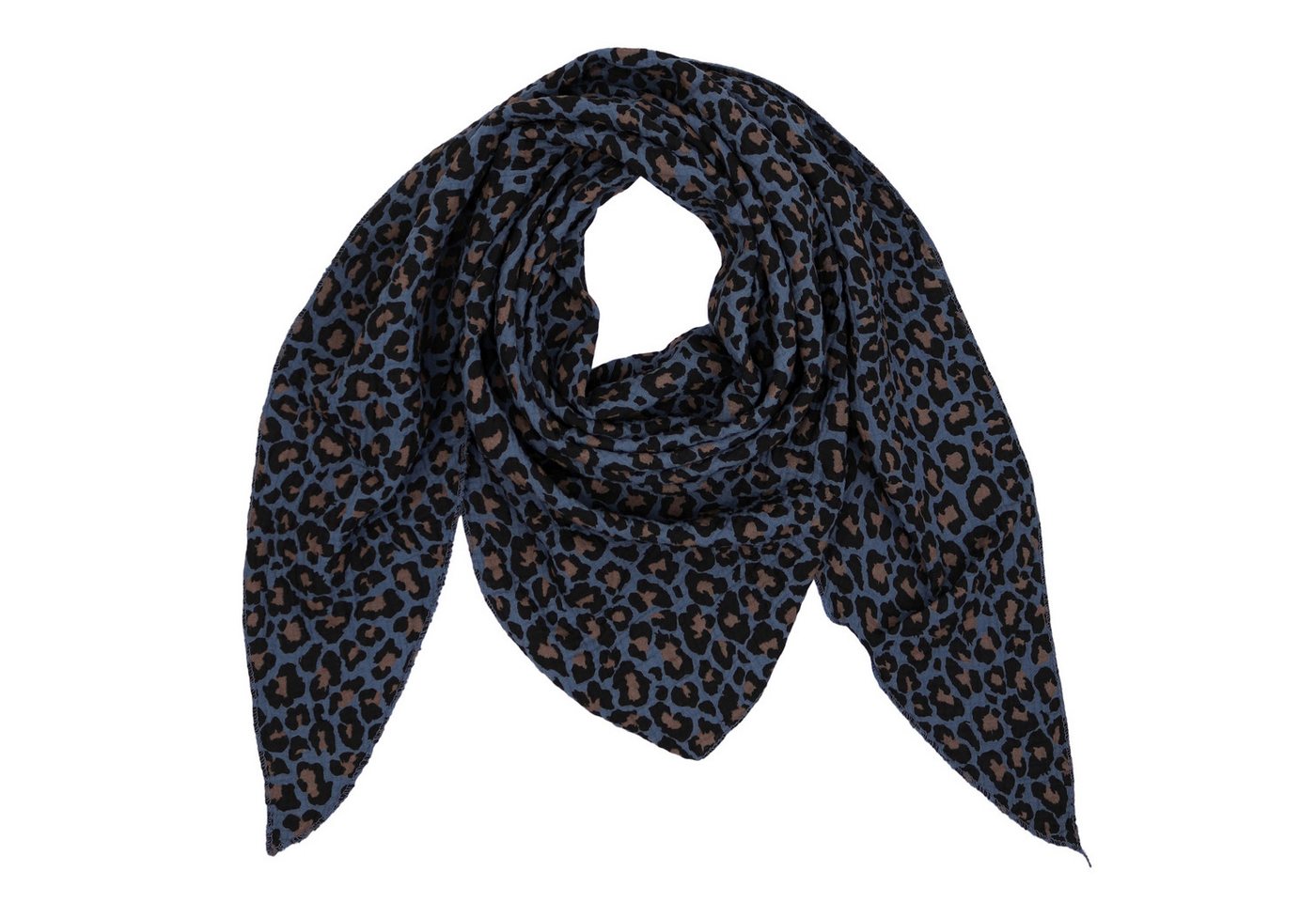 MIRROSI Dreieckstuch Aus Musellin Dreiecksschal ca.195x80 cm, Made in Italy, (leicht, ideal für das ganze Jahr, 100% Baumwolle), in tollen Farben (Leo Muster) von MIRROSI