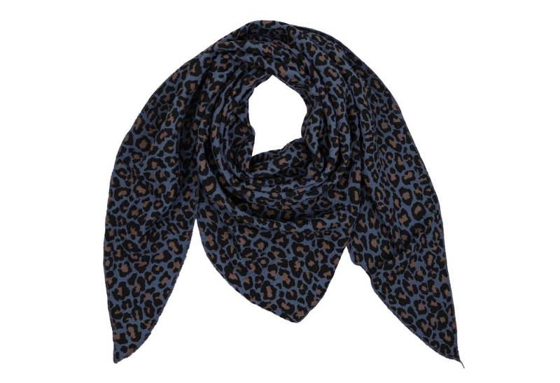 MIRROSI Dreieckstuch Aus Musellin Dreiecksschal ca.195x80 cm, Made in Italy, (leicht, ideal für das ganze Jahr, 100% Baumwolle), in tollen Farben (Leo Muster) von MIRROSI