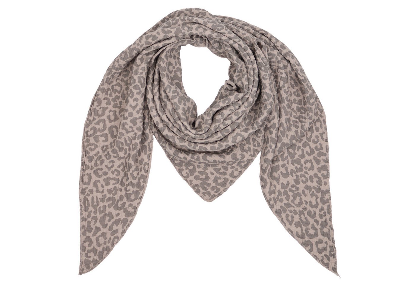 MIRROSI Dreieckstuch Aus Musellin Dreiecksschal ca.195x80 cm, Made in Italy, (leicht, ideal für das ganze Jahr, 100% Baumwolle), in tollen Farben (Leo Muster) von MIRROSI