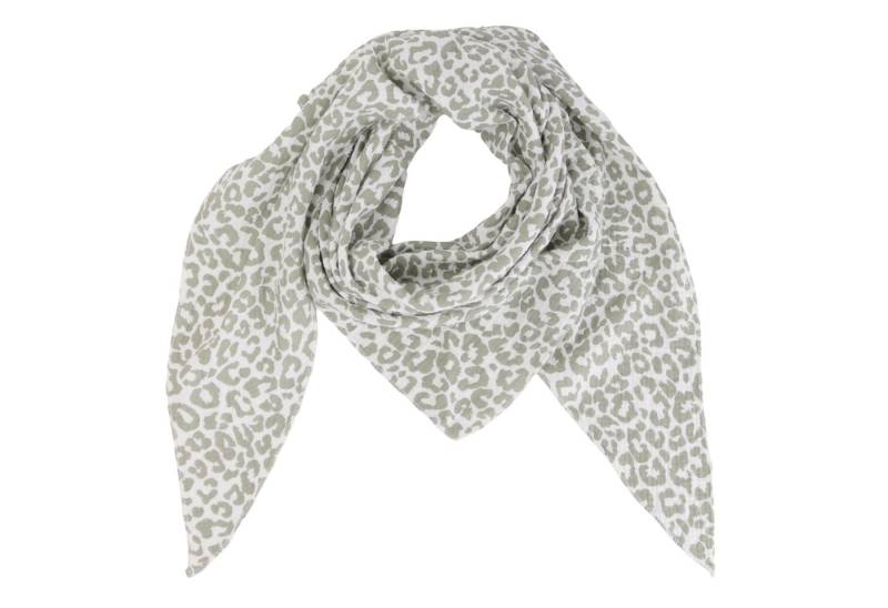 MIRROSI Dreieckstuch Aus Musellin Dreiecksschal ca.195x80 cm, Made in Italy, (leicht, ideal für das ganze Jahr, 100% Baumwolle), in tollen Farben (Leo Muster) von MIRROSI