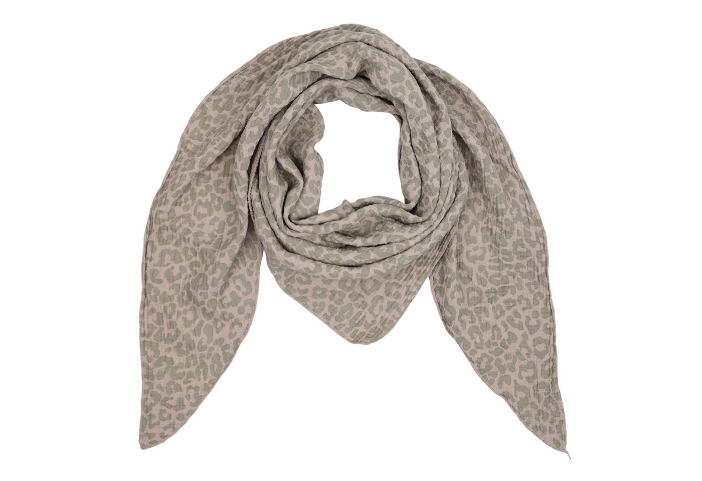 MIRROSI Dreieckstuch Aus Musellin Dreiecksschal ca.195x80 cm, Made in Italy, (leicht, ideal für das ganze Jahr, 100% Baumwolle), in tollen Farben (Leo Muster) von MIRROSI