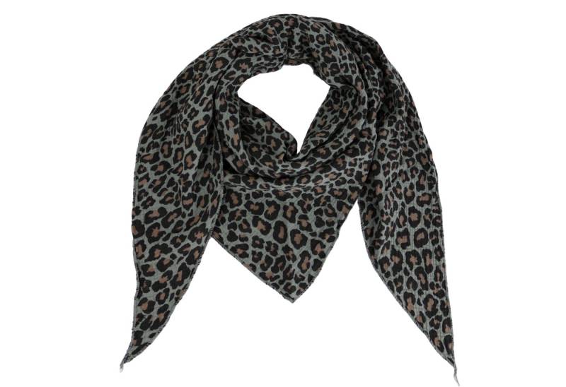 MIRROSI Dreieckstuch Aus Musellin Dreiecksschal ca.195x80 cm, Made in Italy, (leicht, ideal für das ganze Jahr, 100% Baumwolle), in tollen Farben (Leo Muster) von MIRROSI