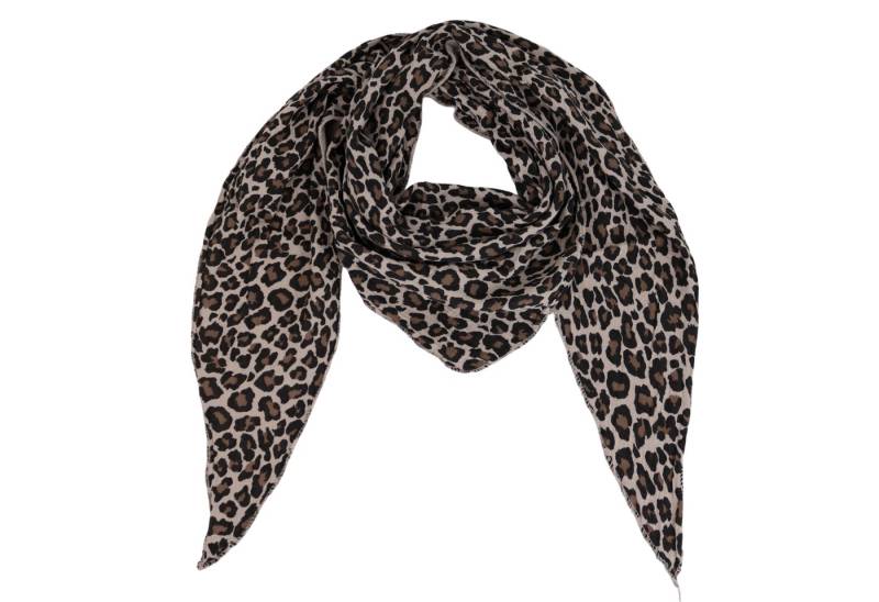 MIRROSI Dreieckstuch Aus Musellin Dreiecksschal ca.195x80 cm, Made in Italy, (leicht, ideal für das ganze Jahr, 100% Baumwolle), in tollen Farben (Leo Muster) von MIRROSI