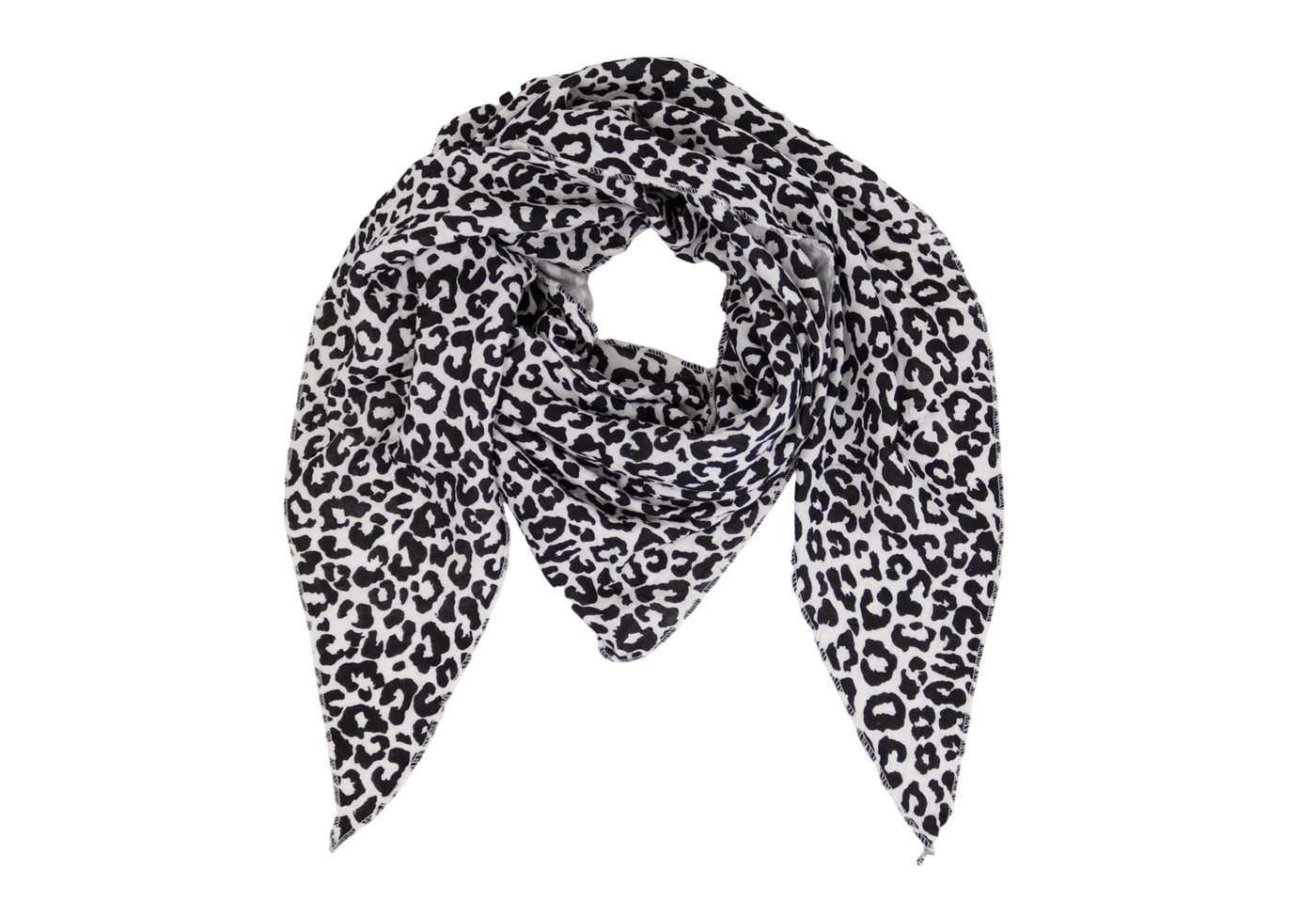 MIRROSI Dreieckstuch Aus Musellin Dreiecksschal ca.195x80 cm, Made in Italy, (leicht, ideal für das ganze Jahr, 100% Baumwolle), in tollen Farben (Leo Muster) von MIRROSI