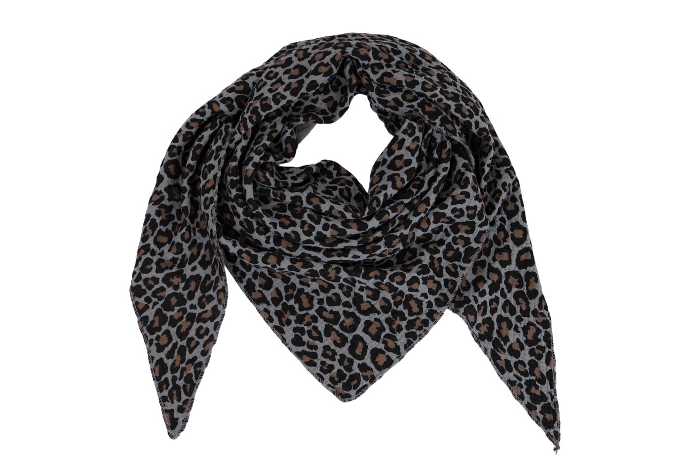 MIRROSI Dreieckstuch Aus Musellin Dreiecksschal ca.200x80 cm, Made in Italy, (Leicht ideal für das ganze Jahr, 100% Baumwolle), in tollen Farben (Leo Muster oder Unifarben) von MIRROSI