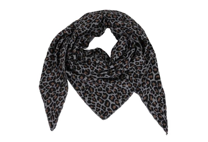 MIRROSI Dreieckstuch Aus Musellin Dreiecksschal ca.200x80 cm, Made in Italy, (Leicht ideal für das ganze Jahr, 100% Baumwolle), in tollen Farben (Leo Muster oder Unifarben) von MIRROSI