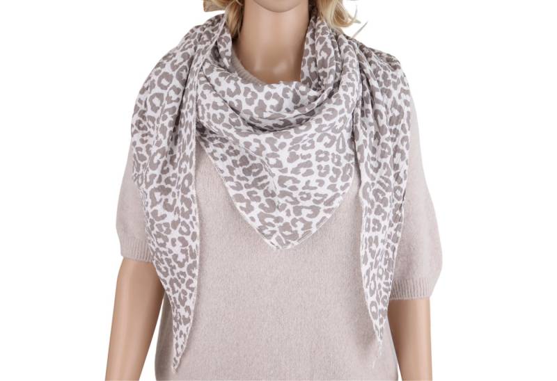 MIRROSI Dreieckstuch Aus Musellin Dreiecksschal ca.200x80 cm, Made in Italy, (Leicht ideal für das ganze Jahr, 100% Baumwolle), in tollen Farben (Leo Muster oder Unifarben) von MIRROSI