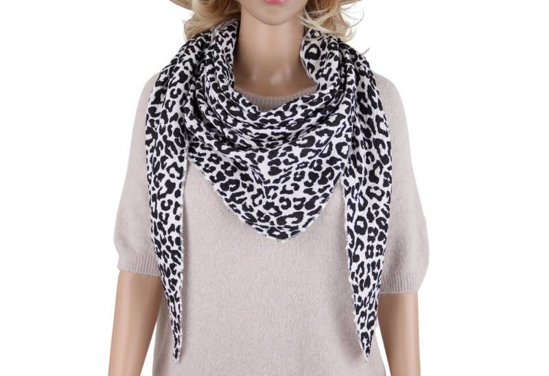 MIRROSI Dreieckstuch Aus Musellin Dreiecksschal ca.200x80 cm, Made in Italy, (Leicht ideal für das ganze Jahr, 100% Baumwolle), in tollen Farben (Leo Muster oder Unifarben) von MIRROSI