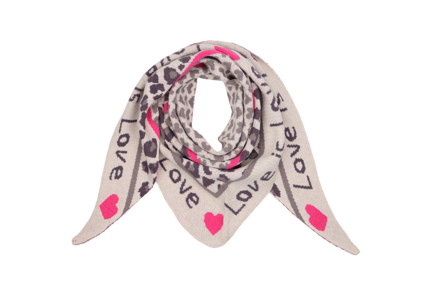 MIRROSI Dreieckstuch Damen warmer Dreiecksschal ca.180x80 cm, (Leo Muster, Neue Kollektion Herbst/Winter 2025), Trendiges LEO-Design, wärmend & weich von MIRROSI