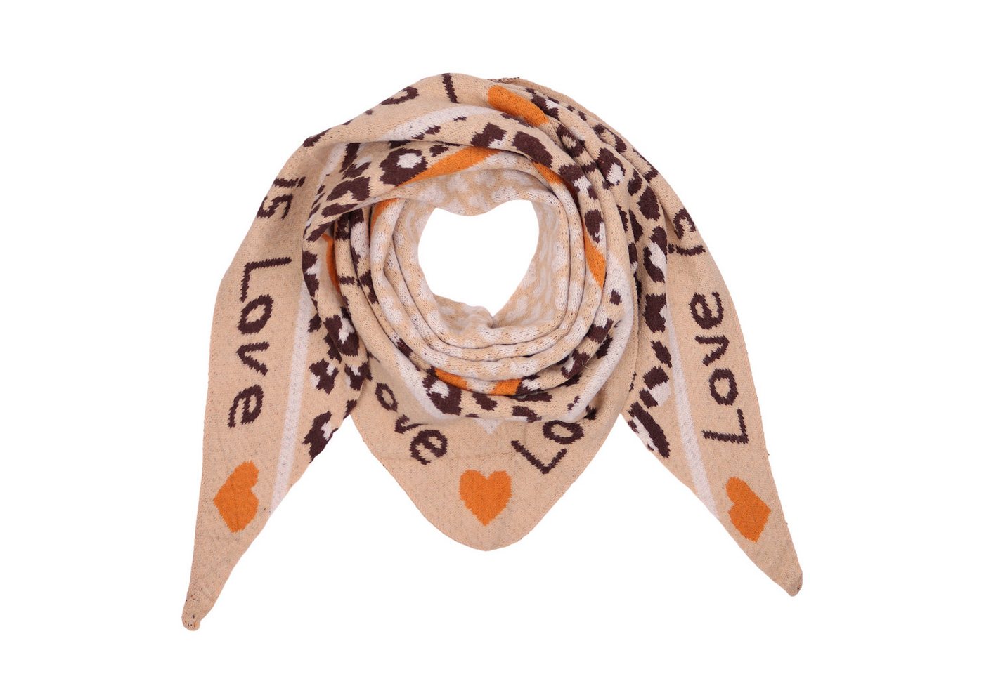 MIRROSI Dreieckstuch Damen warmer Dreiecksschal ca.180x80 cm, (Leo Muster, Neue Kollektion Herbst/Winter 2025), Trendiges LEO-Design, wärmend & weich von MIRROSI