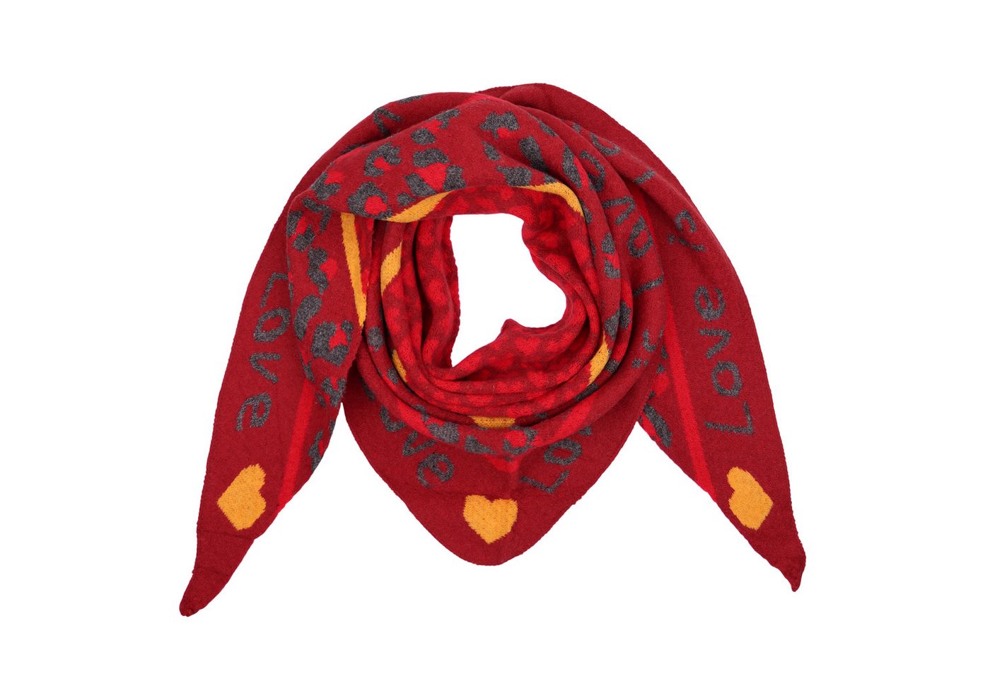 MIRROSI Dreieckstuch Damen warmer Dreiecksschal ca.180x80 cm, (Leo Muster, Neue Kollektion Herbst/Winter 2025), Trendiges LEO-Design, wärmend & weich von MIRROSI