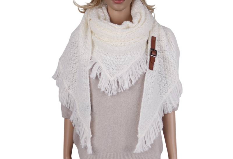 MIRROSI Dreieckstuch Strickschal warmer Dreiecksschal ca.200x80 cm, in tollen Farben von MIRROSI