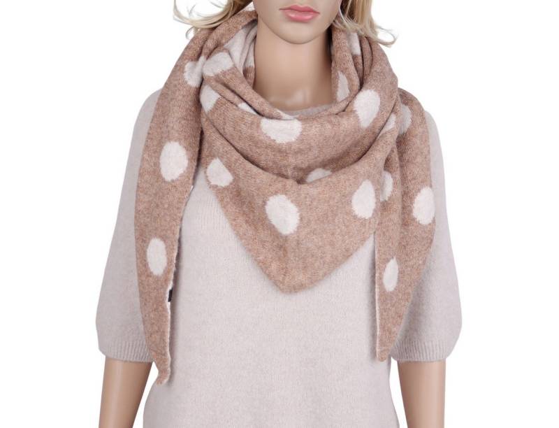 MIRROSI Dreieckstuch kuschliger und warmer Dreiecksschal Kreis Musterca.180x75 cm, (ca. 200 Gramm, Neue Kollektion Herbst/Winter 2025), Trendiges Kreis-Design, wärmend & weich von MIRROSI