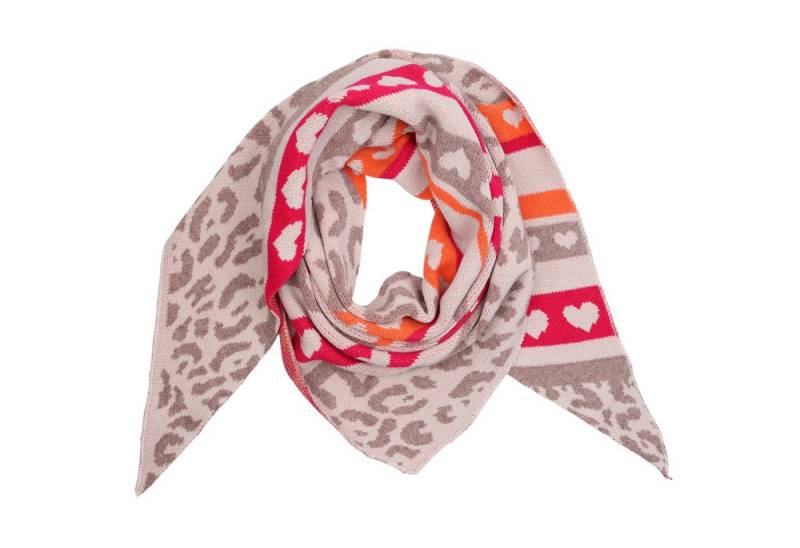 MIRROSI Dreieckstuch kuschliger und warmer Dreiecksschal Made in Italy, (Leo Muster, Neue Kollektion Herbst/Winter 2025), Trendiges LEO-Design, wärmend & weich ca. 75x180cm von MIRROSI