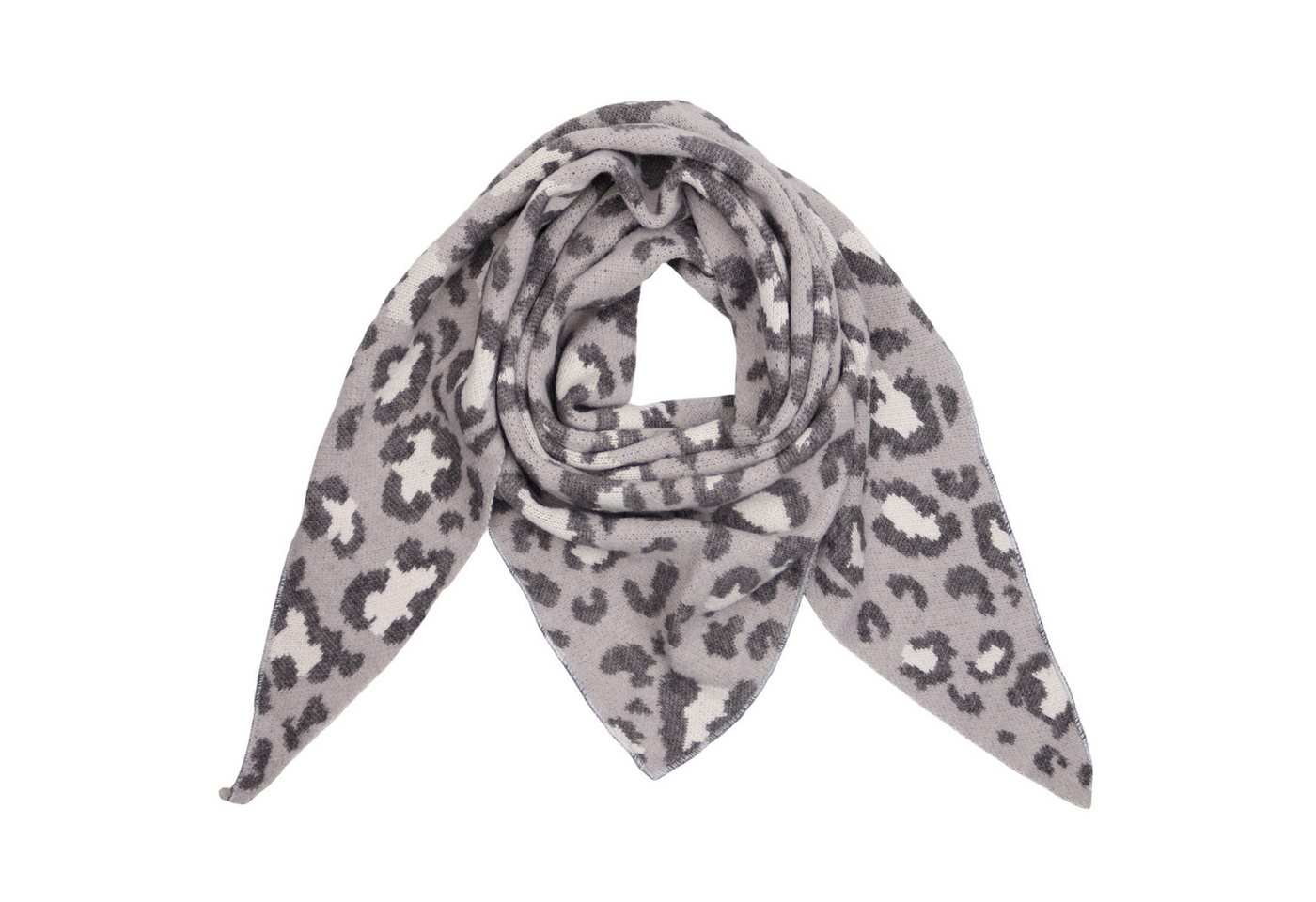 MIRROSI Dreieckstuch kuschliger und warmer Dreiecksschal Made in Italy, (Leo Muster, Neue Kollektion Herbst/Winter 2025), Trendiges LEO-Design, wärmend & weich ca. 75x180cm von MIRROSI