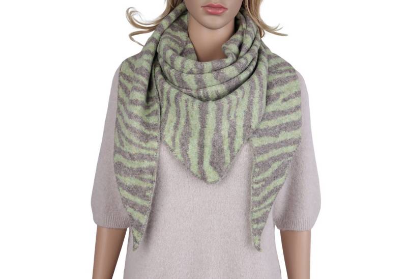 MIRROSI Dreieckstuch kuschliger und warmer Dreiecksschal Zebra Muster ca.180x75 cm, (ca. 210 Gramm, Neue Kollektion Herbst/Winter 2025), Trendiges Zebra-Design, wärmend & weich von MIRROSI