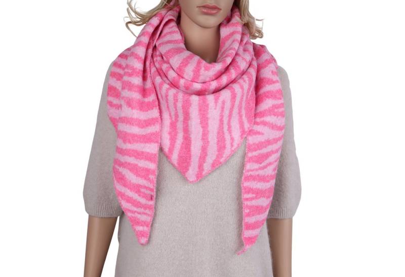 MIRROSI Dreieckstuch kuschliger und warmer Dreiecksschal Zebra Muster ca.180x75 cm, (ca. 210 Gramm, Neue Kollektion Herbst/Winter 2025), Trendiges Zebra-Design, wärmend & weich von MIRROSI