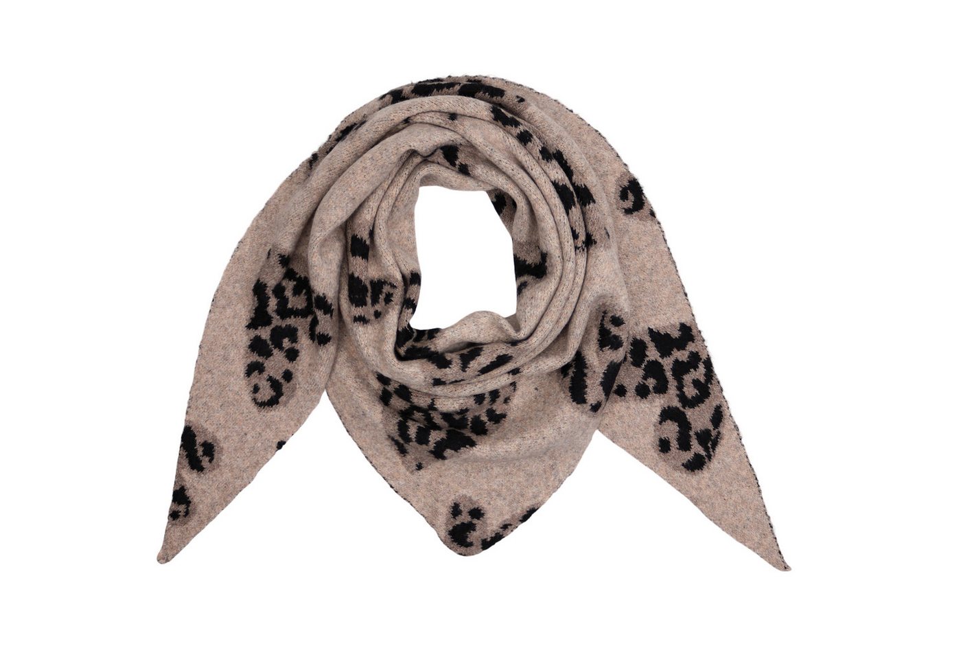 MIRROSI Dreieckstuch kuschliger und warmer Dreiecksschal ca.190x75 cm, (Leo Muster, Neue Kollektion Herbst/Winter 2025), Trendiges LEO-Herz Design, wärmend & weich von MIRROSI