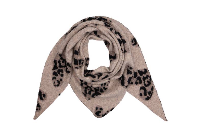 MIRROSI Dreieckstuch kuschliger und warmer Dreiecksschal ca.190x75 cm, (Leo Muster, Neue Kollektion Herbst/Winter 2025), Trendiges LEO-Herz Design, wärmend & weich von MIRROSI