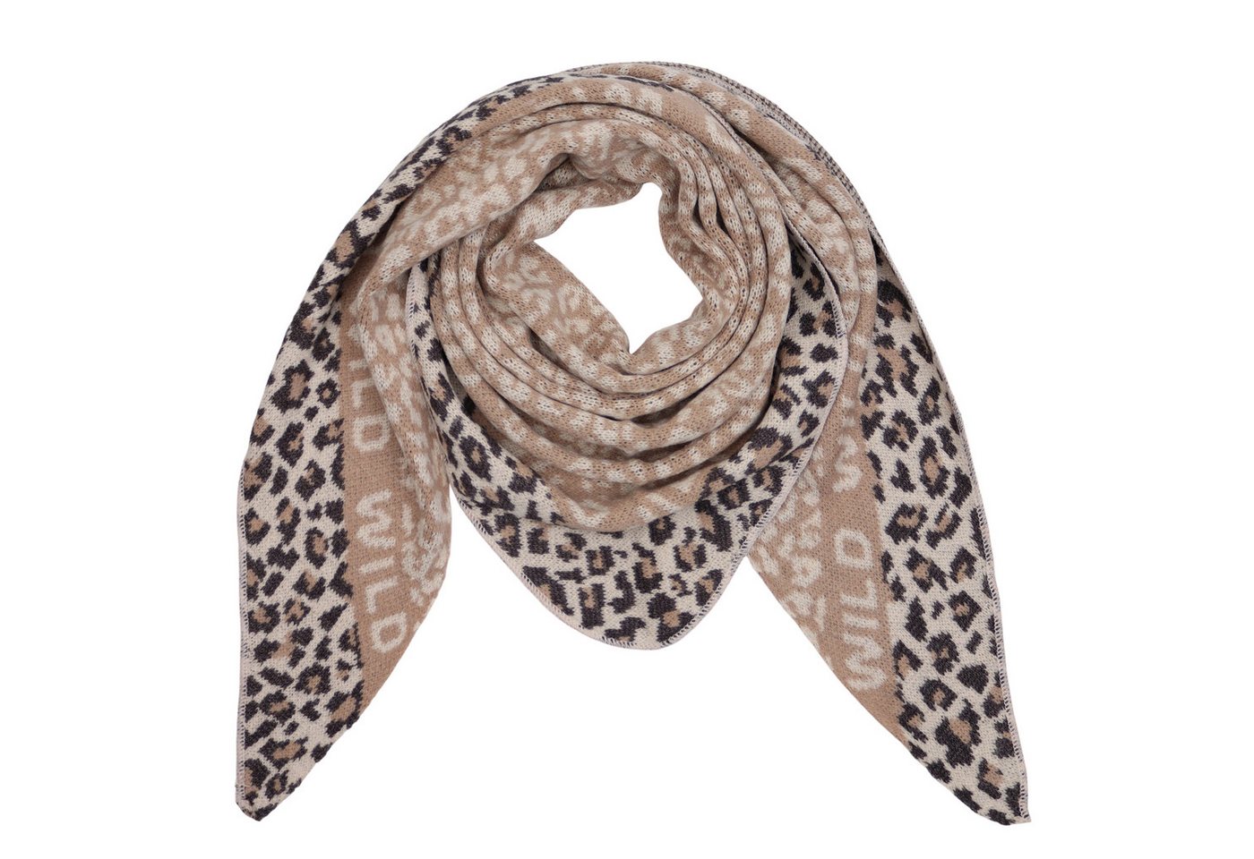 MIRROSI Dreieckstuch kuschliger und warmer Dreiecksschal ca.190x80 cm, (Leo Muster, Neue Kollektion Herbst/Winter 2025), Trendiges LEO-Design, wärmend & weich von MIRROSI