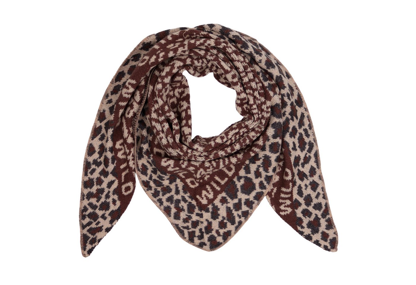 MIRROSI Dreieckstuch kuschliger und warmer Dreiecksschal ca.190x80 cm, (Leo Muster, Neue Kollektion Herbst/Winter 2025), Trendiges LEO-Design, wärmend & weich von MIRROSI