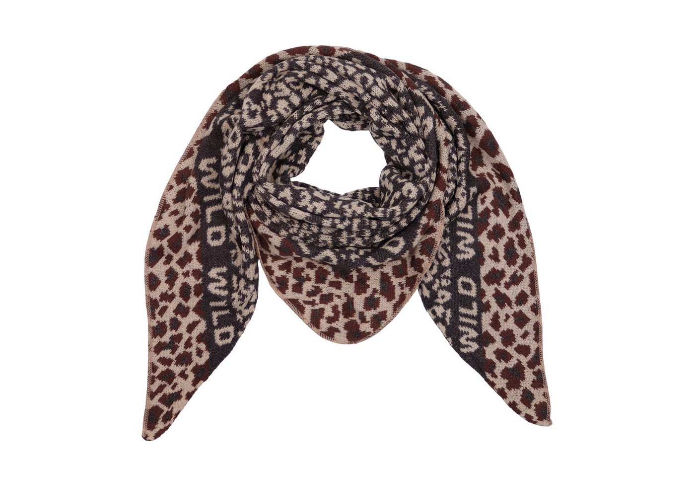 MIRROSI Dreieckstuch kuschliger und warmer Dreiecksschal ca.190x80 cm, (Leo Muster, Neue Kollektion Herbst/Winter 2025), Trendiges LEO-Design, wärmend & weich von MIRROSI