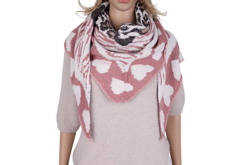 MIRROSI Dreieckstuch kuschliger und warmer Dreiecksschal ca.190x80 cm, Leo Muster, (Leopard Muster), Trendiges Animal-Design, wärmend & weich von MIRROSI