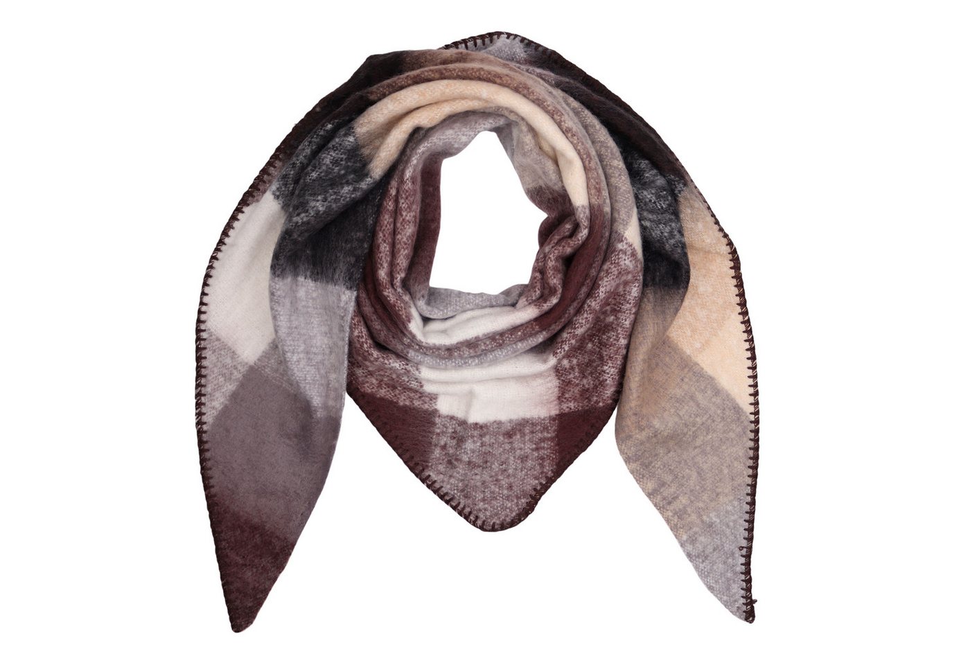 MIRROSI Dreieckstuch kuschliger und warmer Dreiecksschal ca.198x65 cm, (KARO Muster Kariert), in tollen Farben von MIRROSI