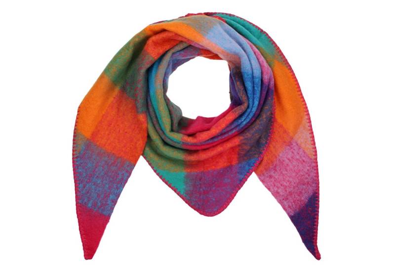 MIRROSI Dreieckstuch kuschliger und warmer Dreiecksschal ca.198x65 cm, (KARO Muster Kariert), in tollen Farben von MIRROSI