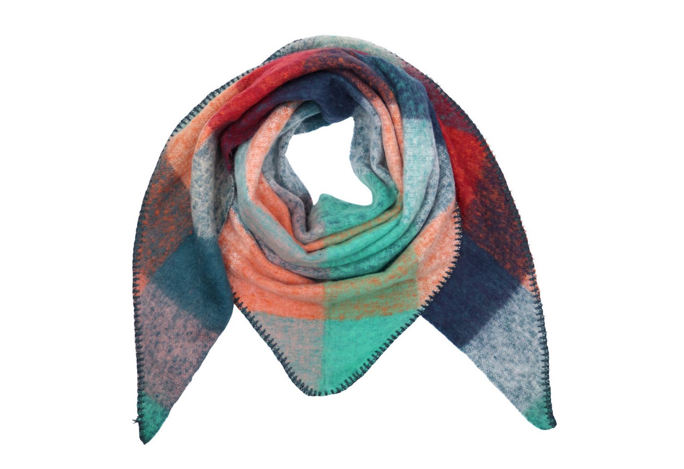 MIRROSI Dreieckstuch kuschliger und warmer Dreiecksschal ca.198x65 cm, (KARO Muster Kariert), in tollen Farben von MIRROSI