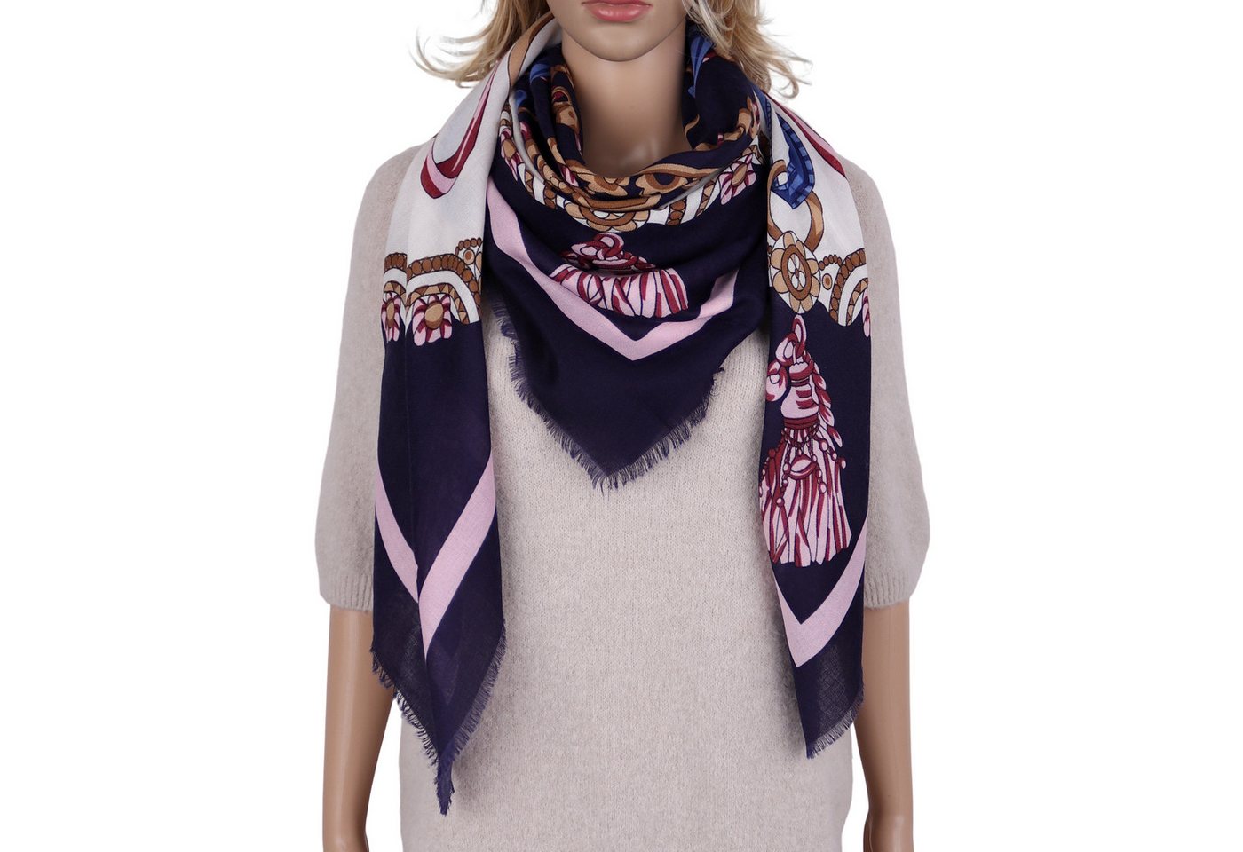 MIRROSI Dreieckstuch weicher Quadratisches Tuch 130x130cm leicht Frühling Sommer, (Neue Kollektion Frühling/Sommer 2026), Trendiges Desgin, leicht und weich von MIRROSI