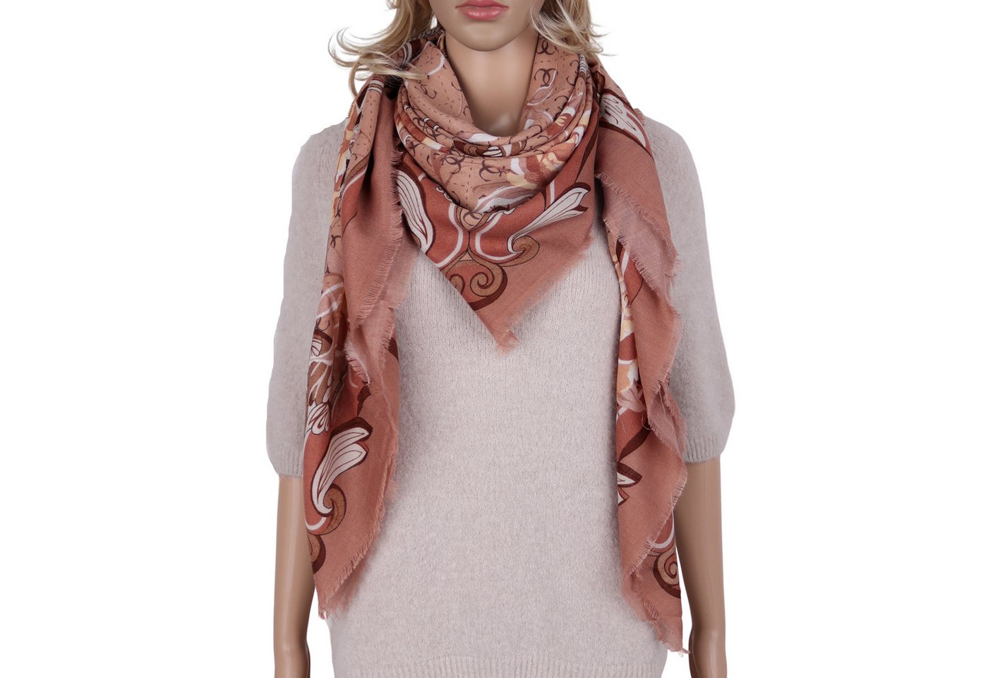 MIRROSI Dreieckstuch weicher Quadratisches Tuch 130x130cm leicht Frühling Sommer, (Neue Kollektion Frühling/Sommer 2026), Trendiges Desgin, leicht und weich von MIRROSI