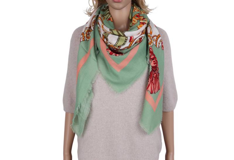 MIRROSI Dreieckstuch weicher Quadratisches Tuch 130x130cm leicht Frühling Sommer, (Neue Kollektion Frühling/Sommer 2026), Trendiges Desgin, leicht und weich von MIRROSI