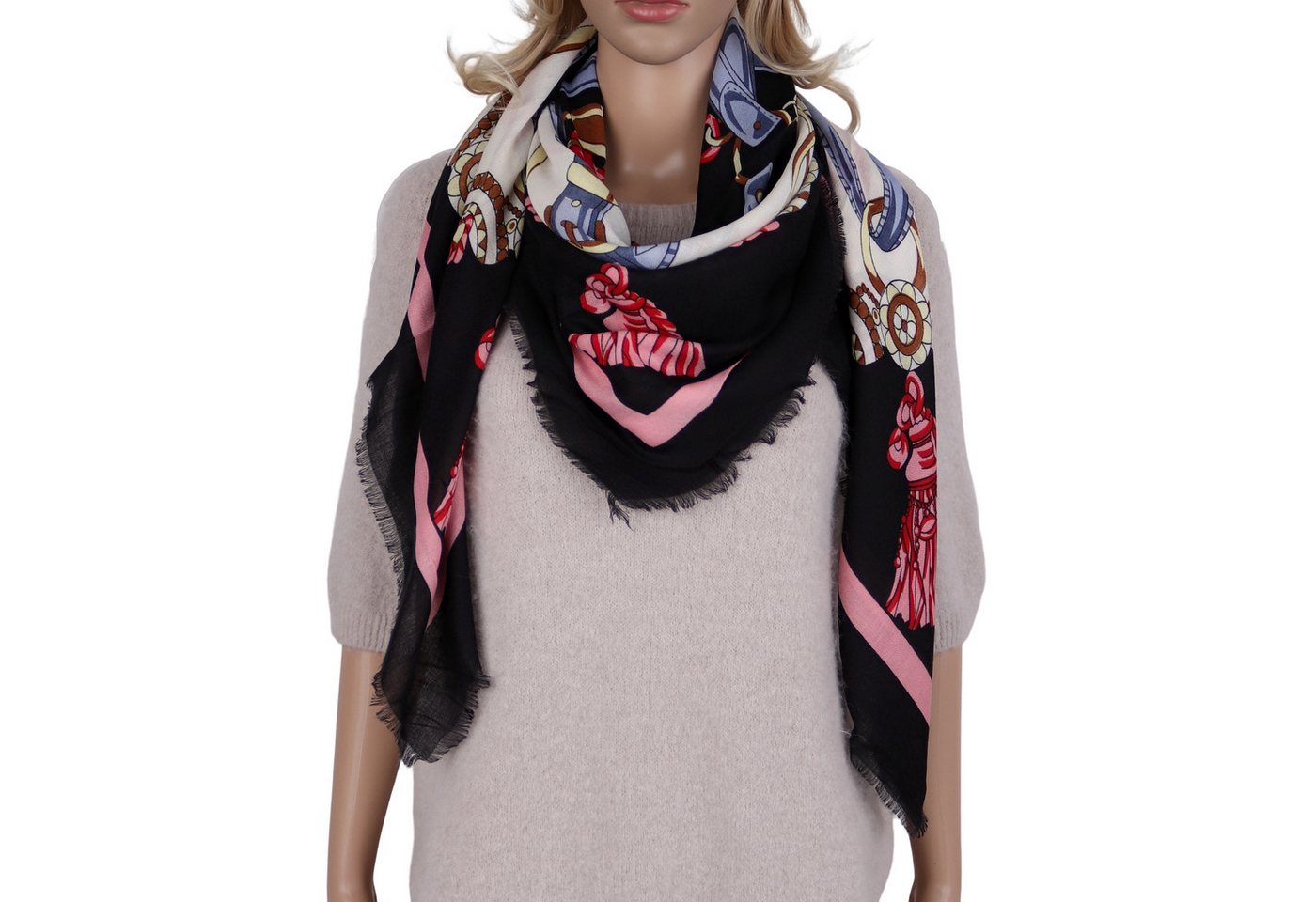 MIRROSI Dreieckstuch weicher Quadratisches Tuch 130x130cm leicht Frühling Sommer, (Neue Kollektion Frühling/Sommer 2026), Trendiges Desgin, leicht und weich von MIRROSI