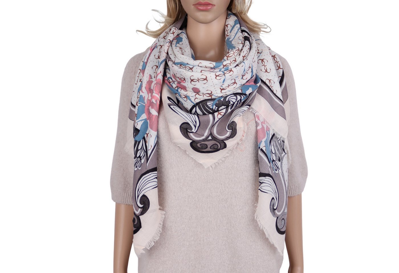 MIRROSI Dreieckstuch weicher Quadratisches Tuch 130x130cm leicht Frühling Sommer, (Neue Kollektion Frühling/Sommer 2026), Trendiges Desgin, leicht und weich von MIRROSI