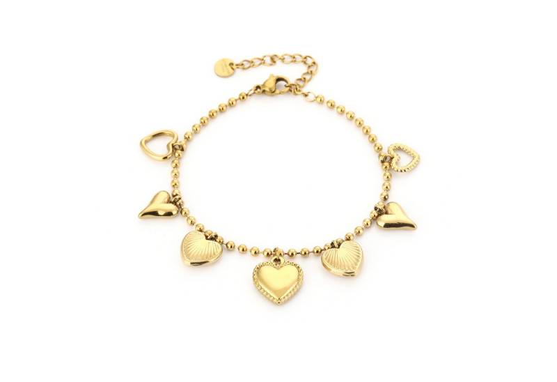 MIRROSI Edelstahlarmband Damen Armband mit Herzchen 16+3cm Lang, Herz Herzchen von MIRROSI