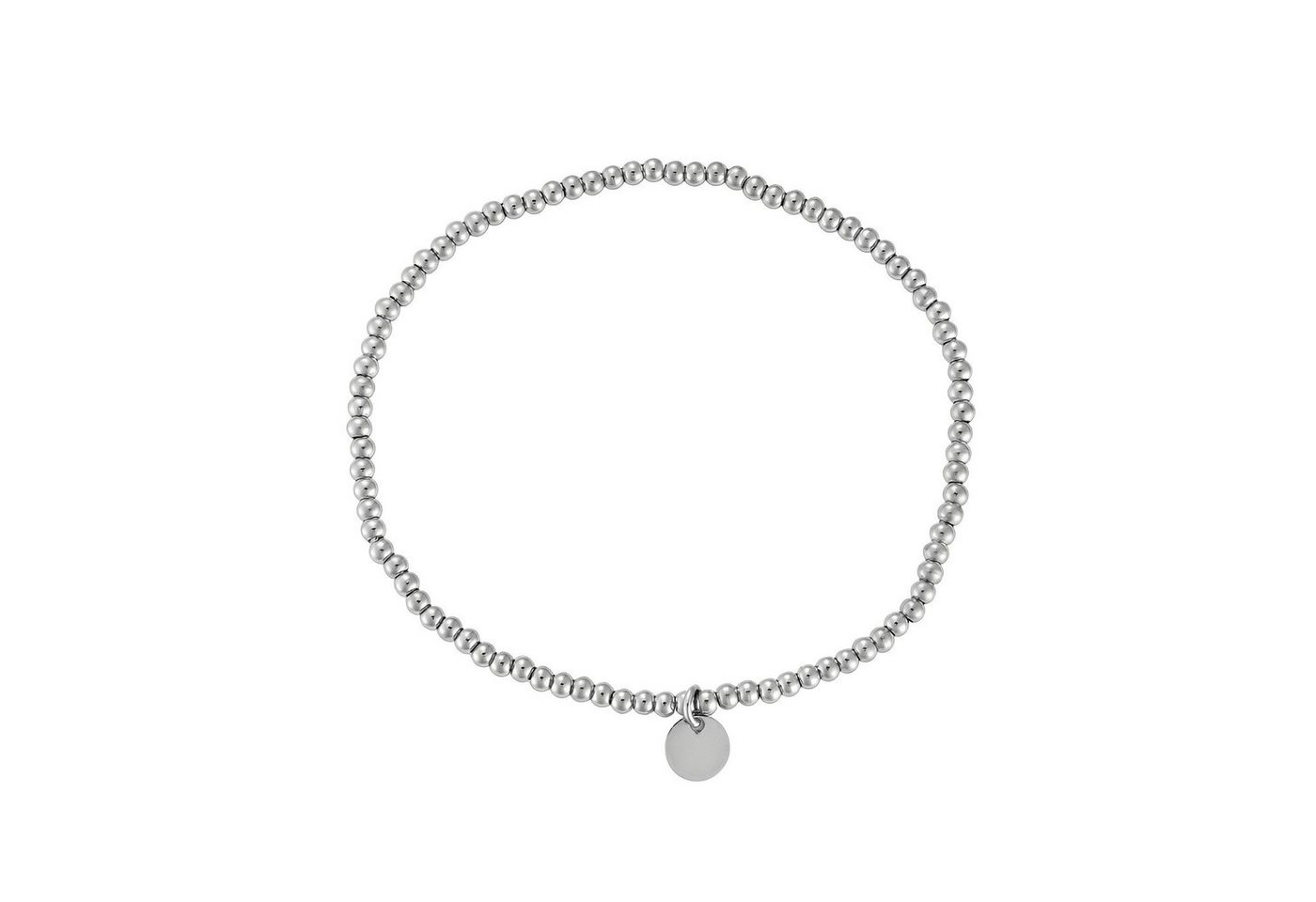 MIRROSI Edelstahlarmband Damen Armband vergoldet Kugelkette 17cm mit Gummizug, vergoldet finisch von MIRROSI