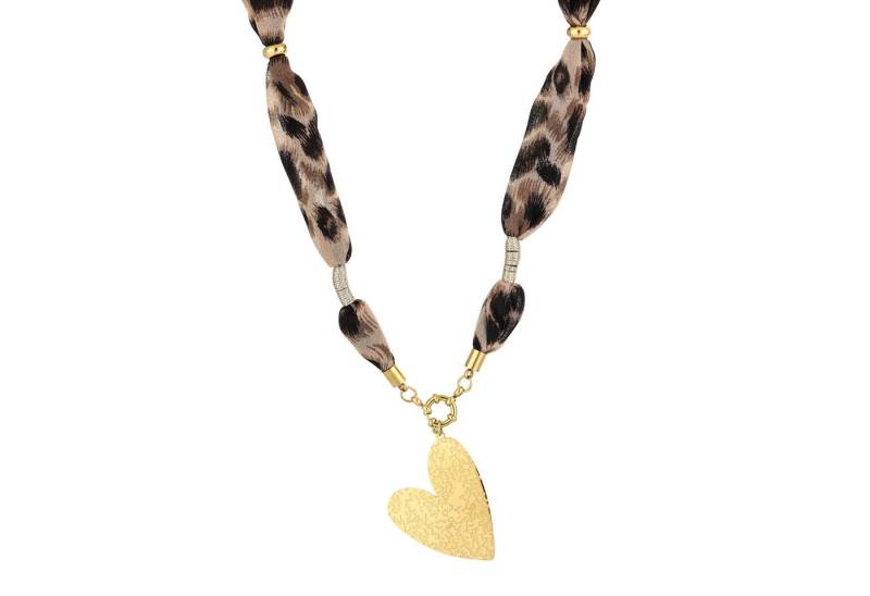 MIRROSI Edelstahlkette Damen Halskette Goldene oder silberne Farben 40+5cm Lang, Herzchen Herz Glücksblatt von MIRROSI