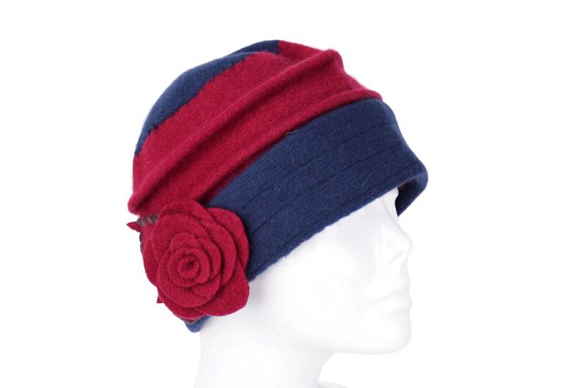 MIRROSI Filzhut Damen Wollfilzhut Wollhut mit Blumen 100% Schurwolle von MIRROSI