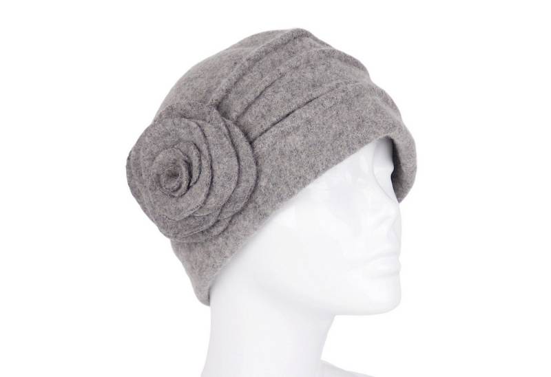 MIRROSI Filzhut Damen Wollfilzhut Wollhut mit Blumen 100% Schurwolle von MIRROSI