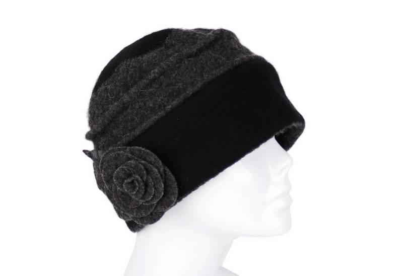 MIRROSI Filzhut Damen Wollfilzhut Wollhut mit Blumen 100% Schurwolle von MIRROSI