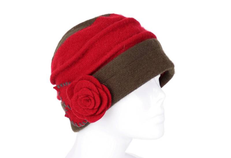MIRROSI Filzhut Damen Wollfilzhut Wollhut mit Blumen 100% Schurwolle MIRROSI Filzhut Damen Wollfilzhut Wollhut mit Blumen 100% Schurwolle von MIRROSI